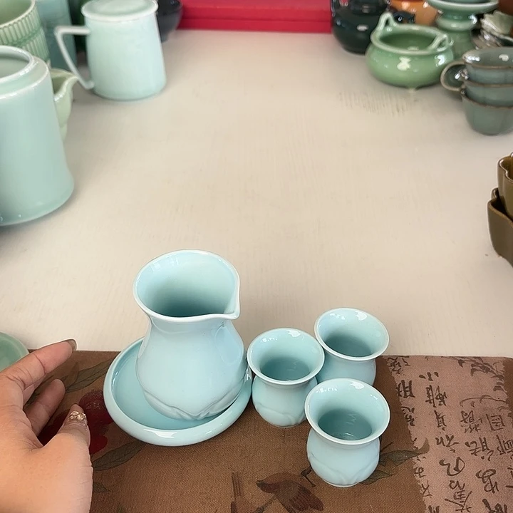 龙泉云间青瓷小米茶器