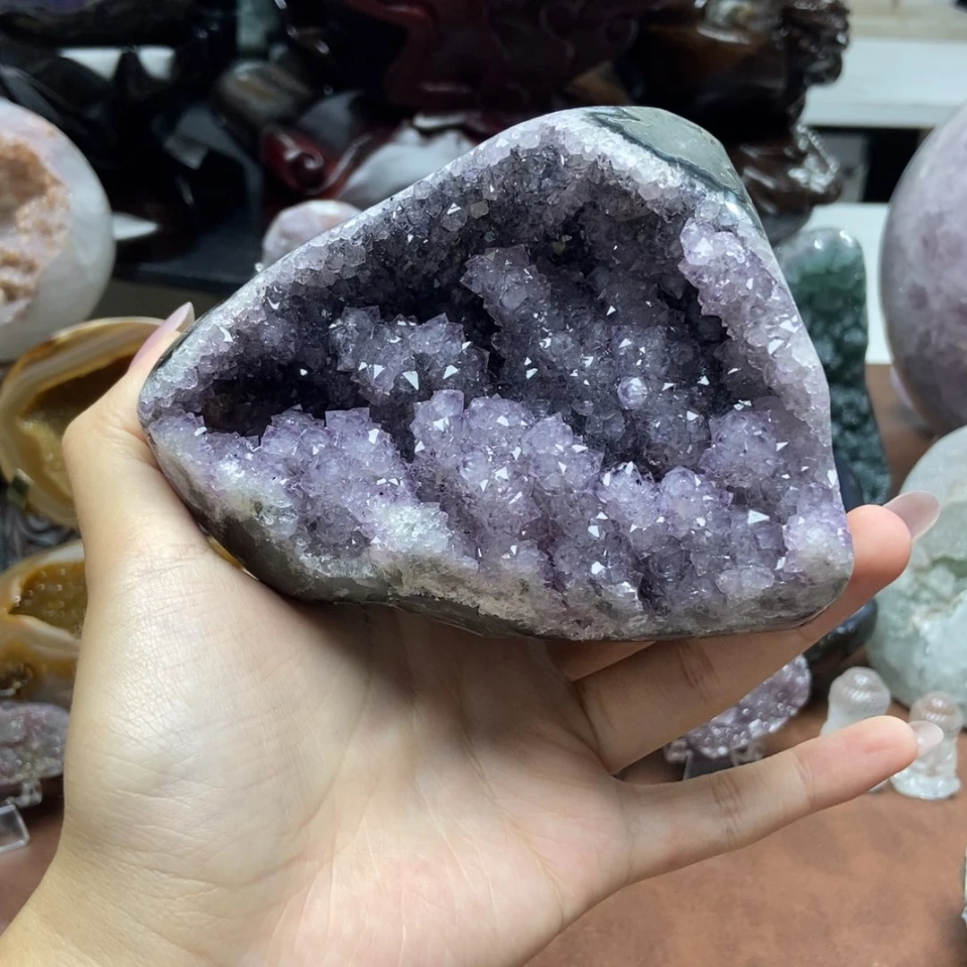 紫晶摆件未镶嵌水晶