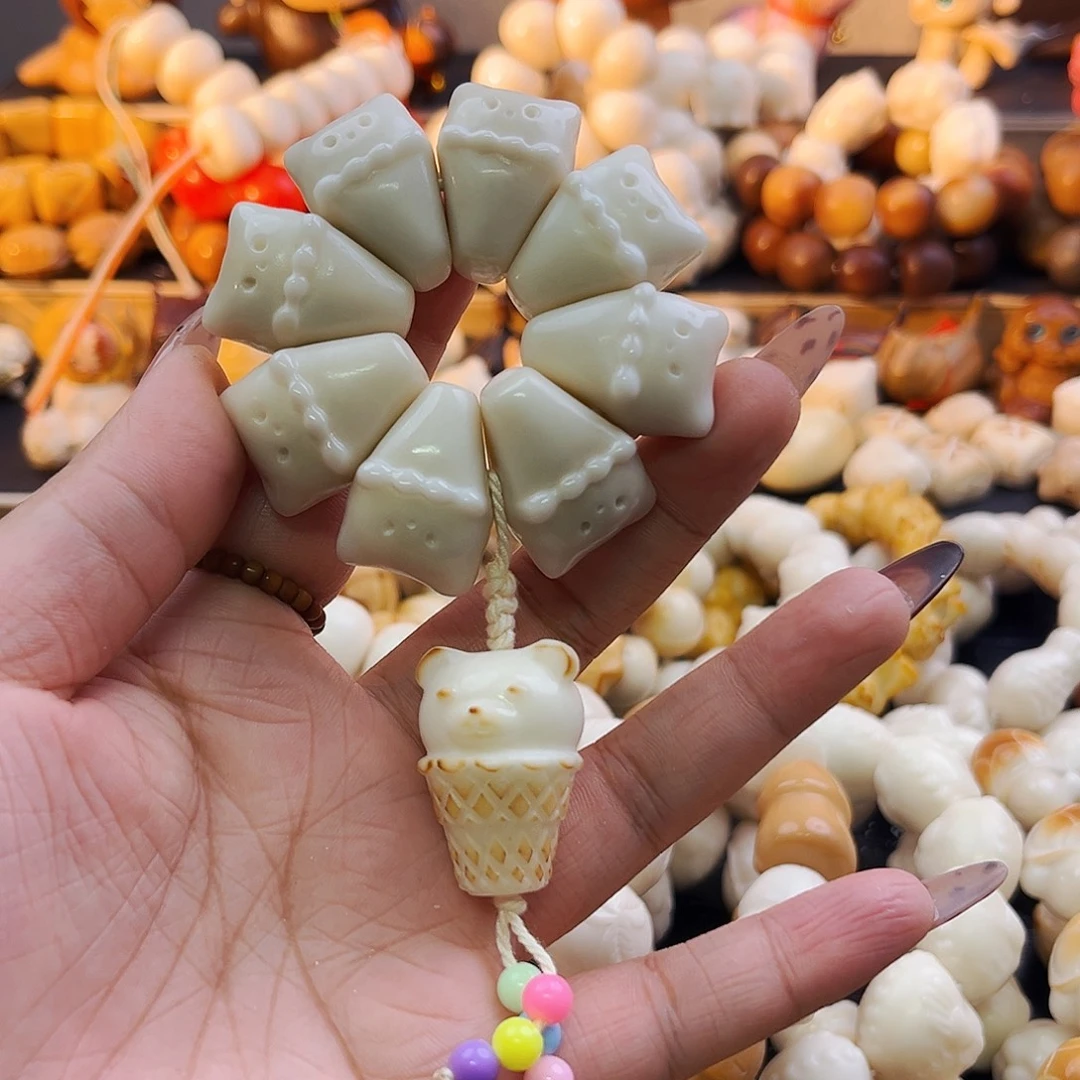 菩提根/象牙果手串冰激凌猫手捻