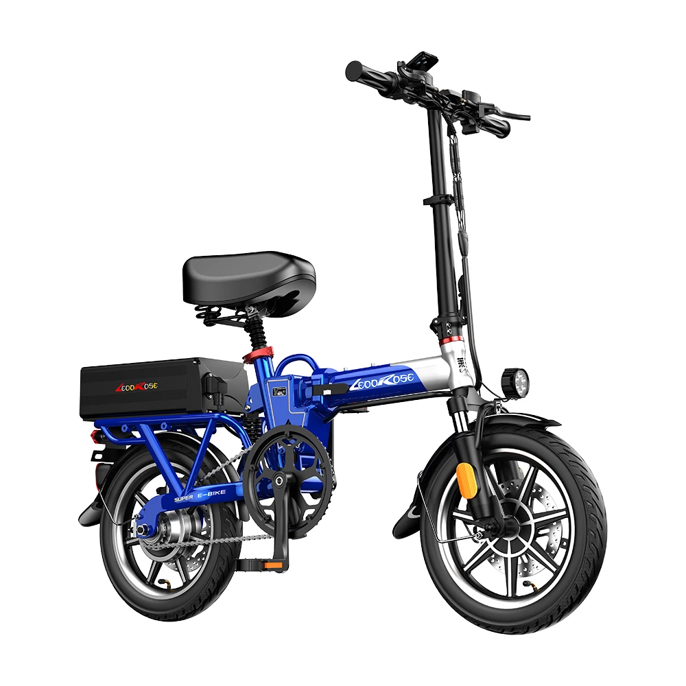 莱珞正品代驾车电动折叠车轻便14寸后减震新国标电动车跨山王