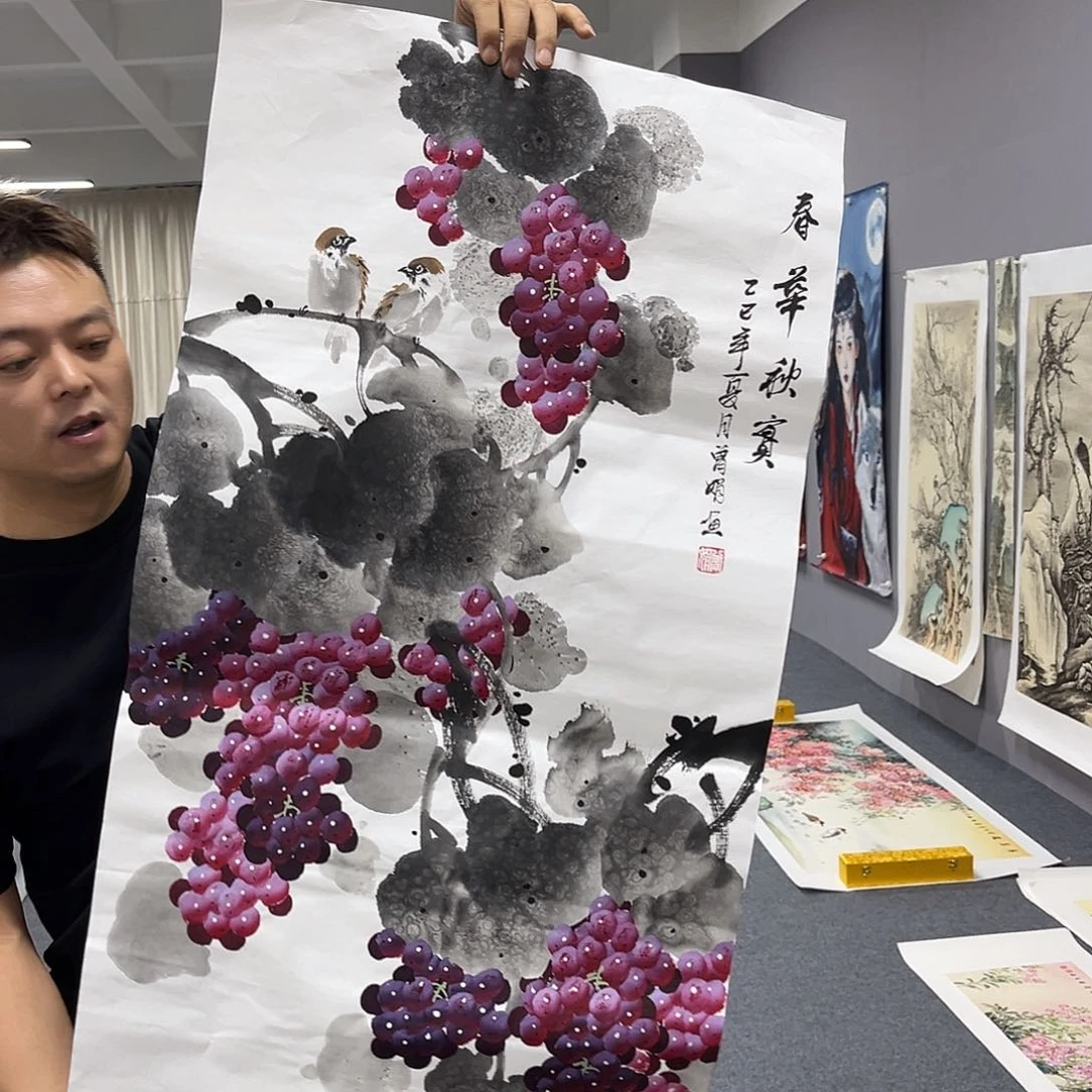 国画国画老师手绘作品