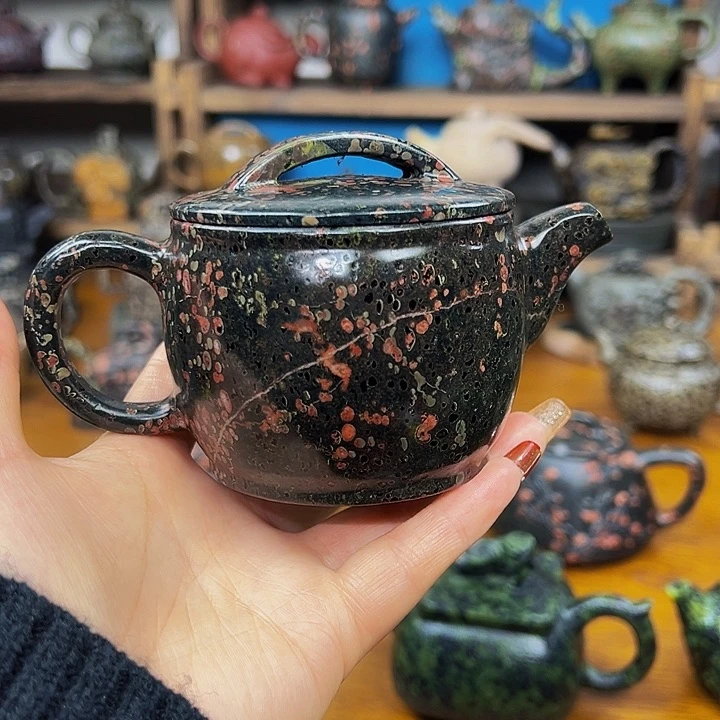 茶空间天然石料梅花玉换*猫