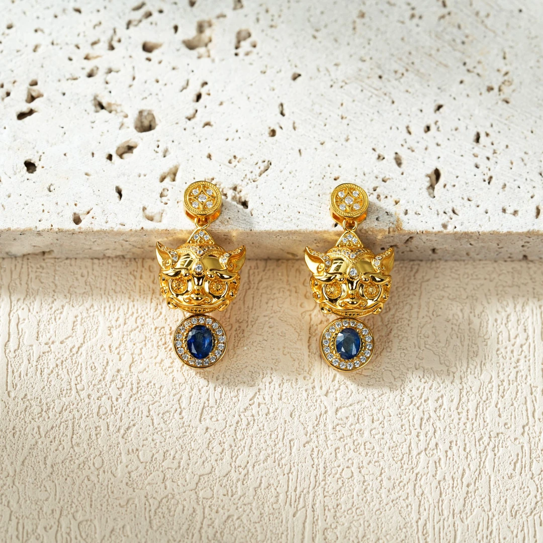 【云上叙】S925银镶嵌蓝宝石吊坠-多样性发其一-V52689-M（甄选）