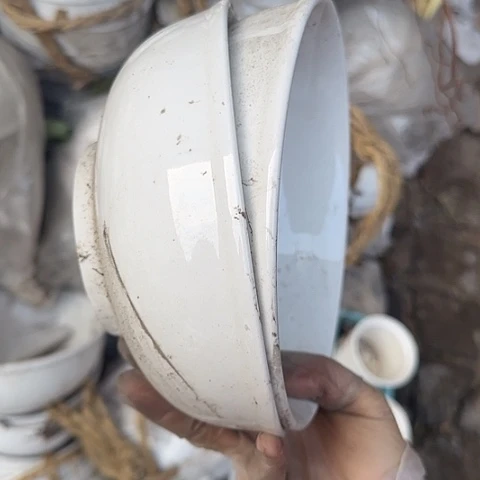 瓷片国营厂库存微瑕18厘米一对