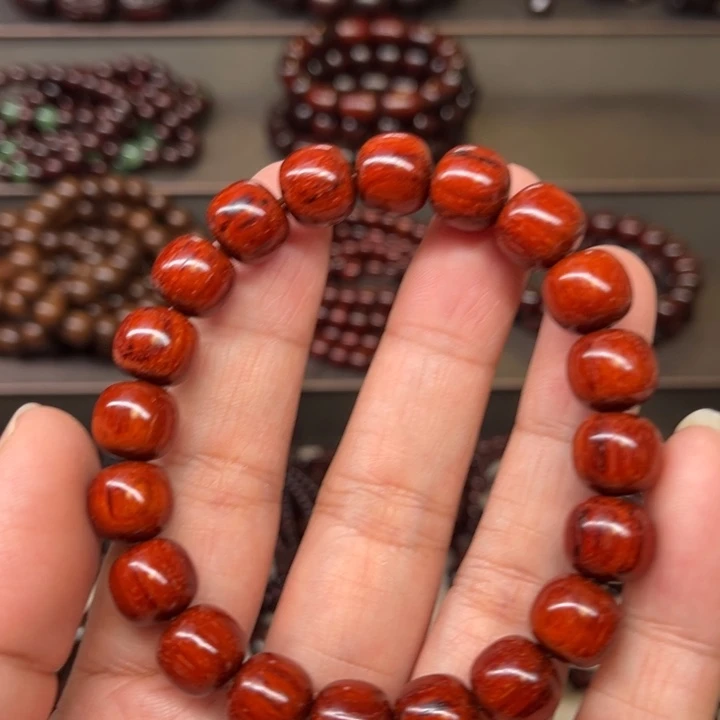 木质类印度小叶紫檀1011老型珠无油无蜡无胶