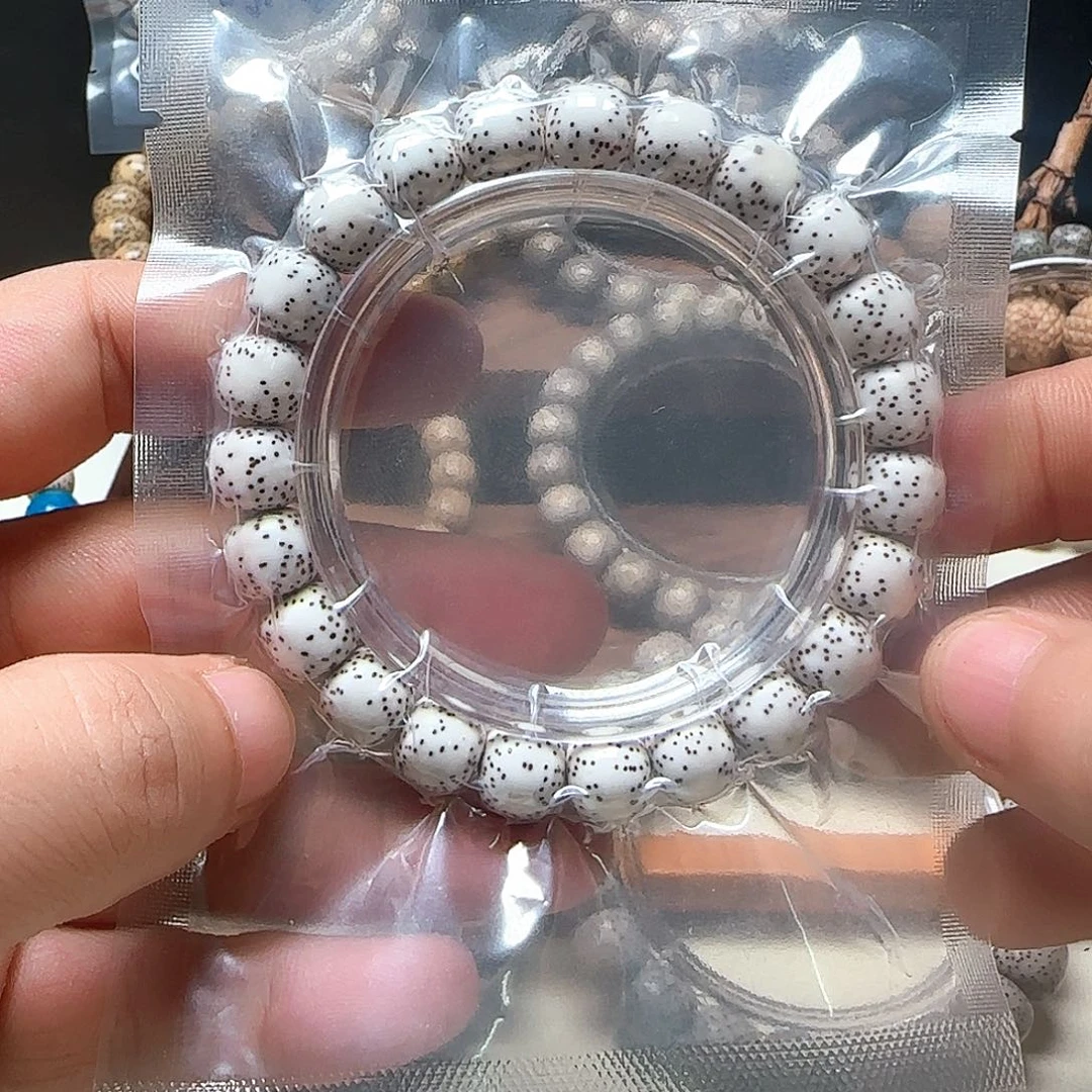 星月菩提手串顺白10×9
