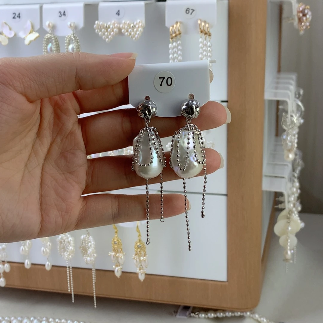 未镶嵌耳饰淡水珍珠