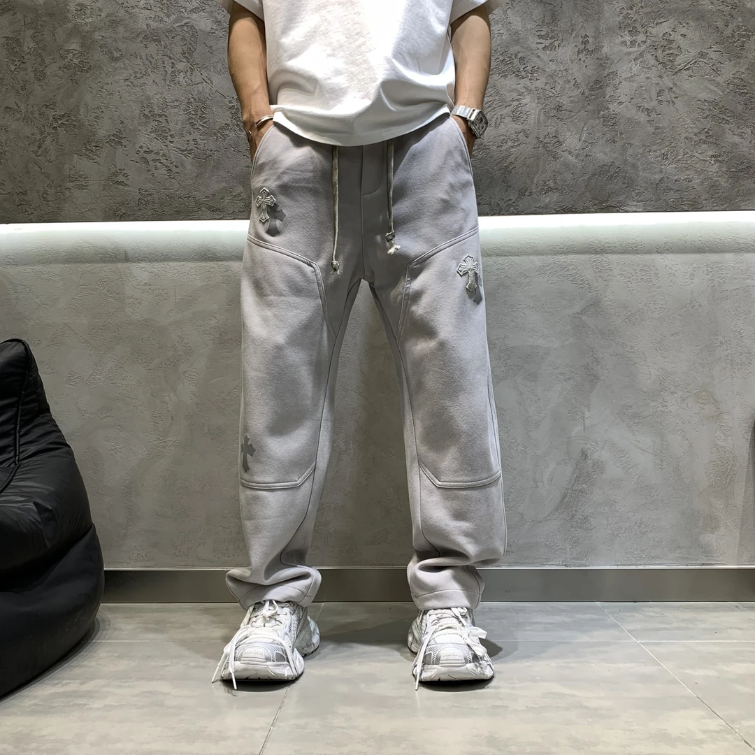 2025秋季新款男士高街小直筒休闲裤潮流复古宽松百搭美式休闲长裤