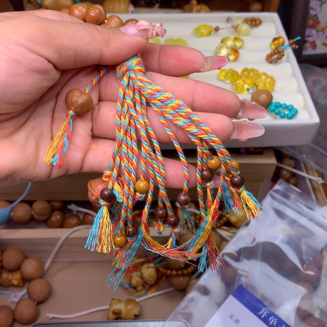 猴头核桃手串豪华版彩虹流苏