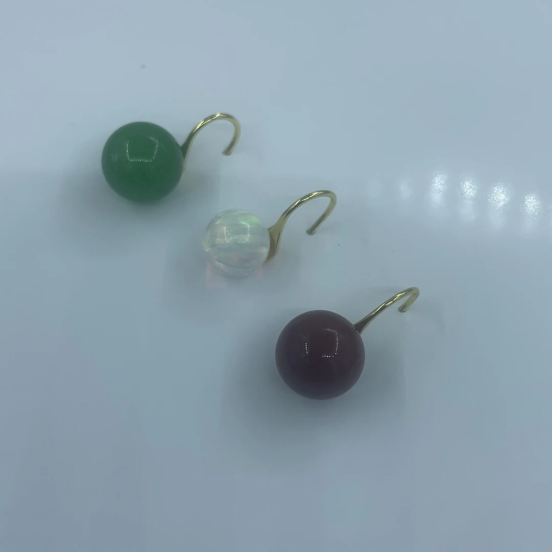 925银耳饰，玛瑙玉髓，多样性发一，经典简约