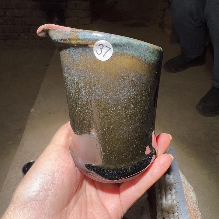 便携款瓷宋御柴烧精品主人杯