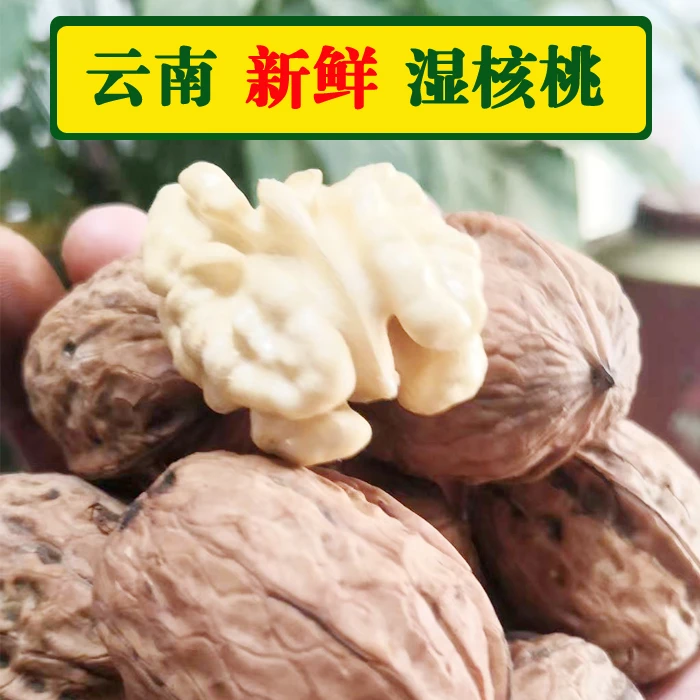 云南老树新鲜湿核桃去青皮薄皮嫩脆现摘现发包邮