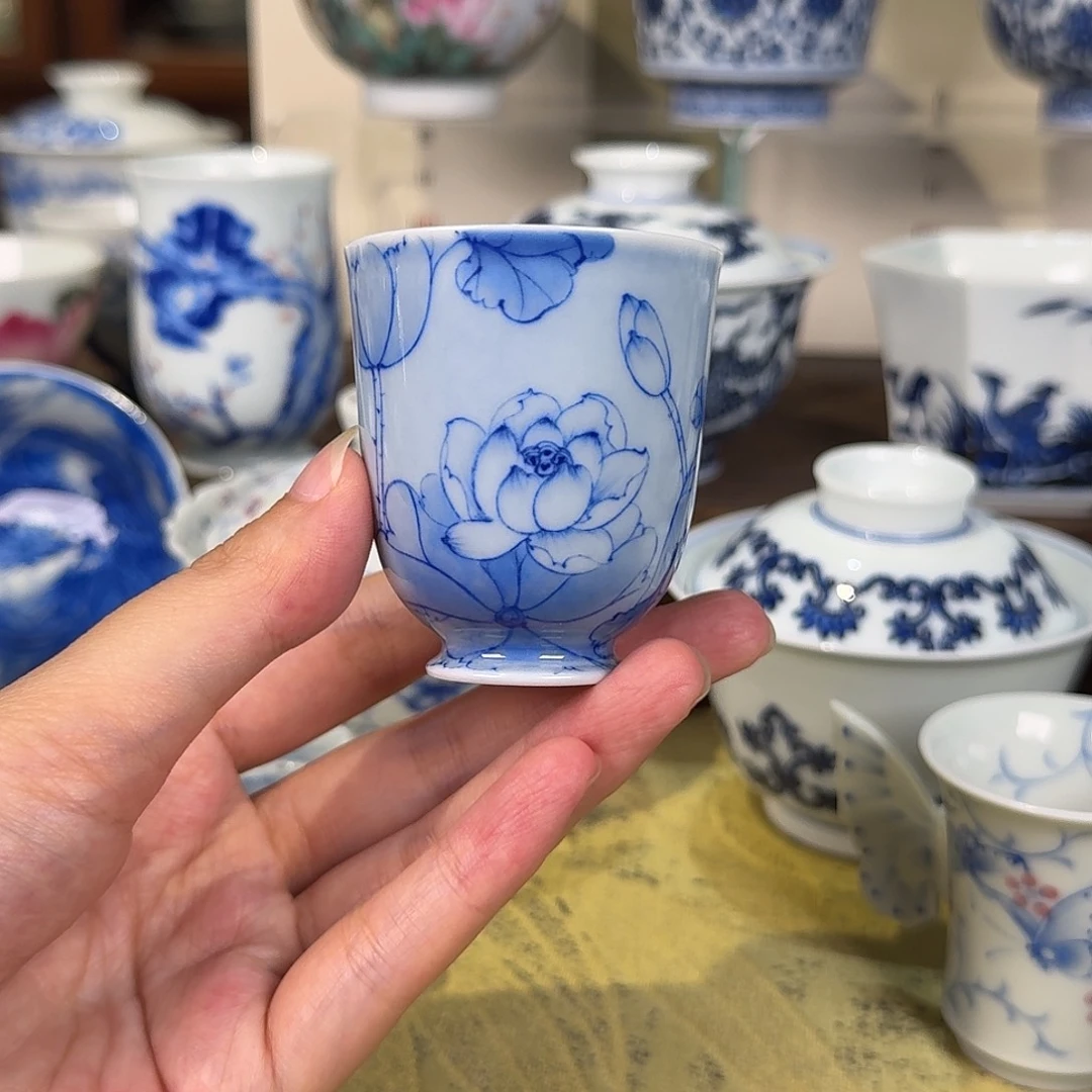 青樵轩福利款荷花闻香杯