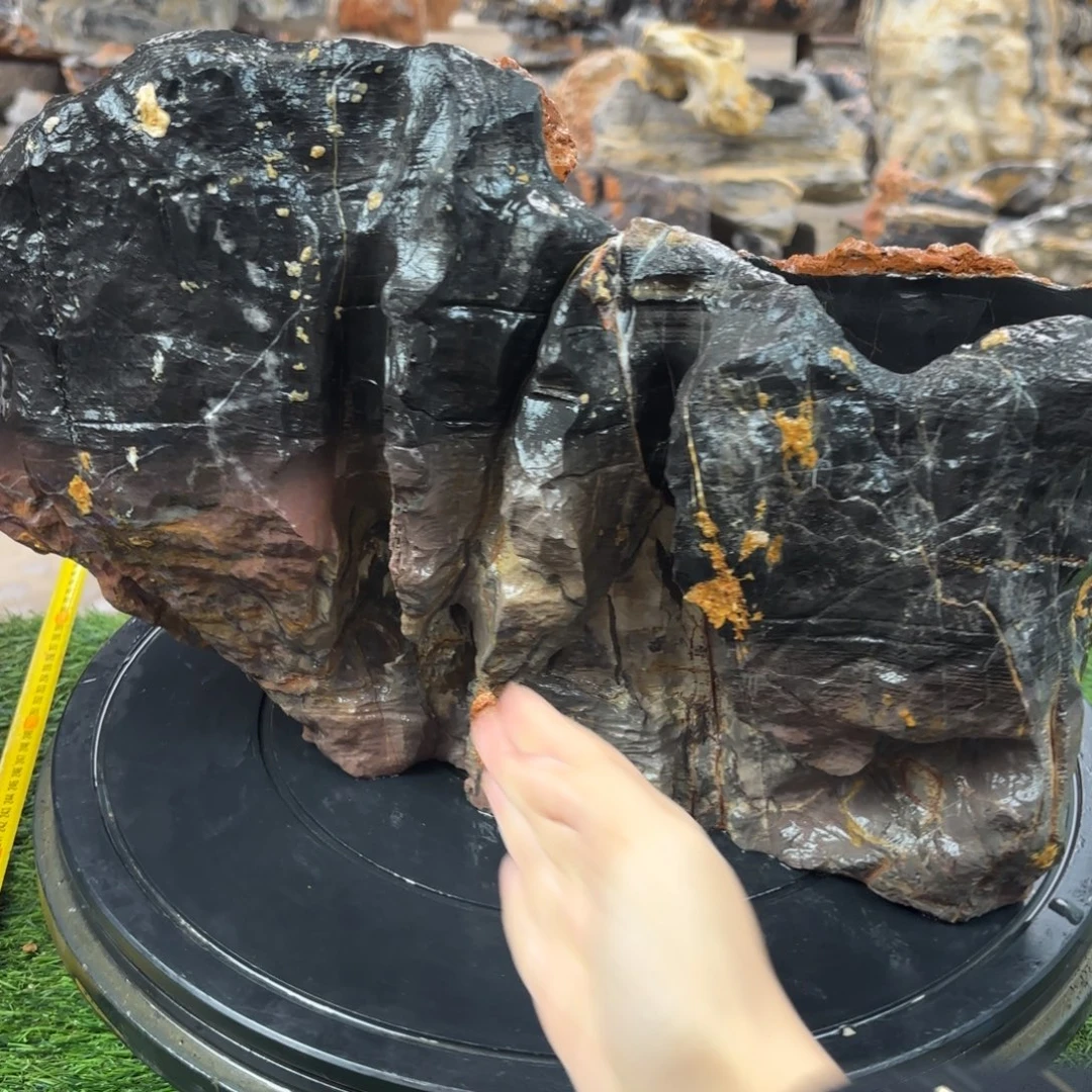 灵璧石花盆 天然外形