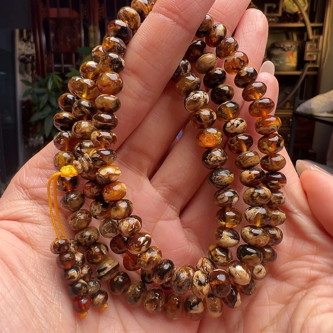 琥珀未镶嵌裸石抚顺琥珀20477七