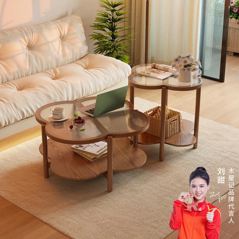木屋记沙发边几小桌子客厅家用网红奶油风云朵小茶几简约现代床头