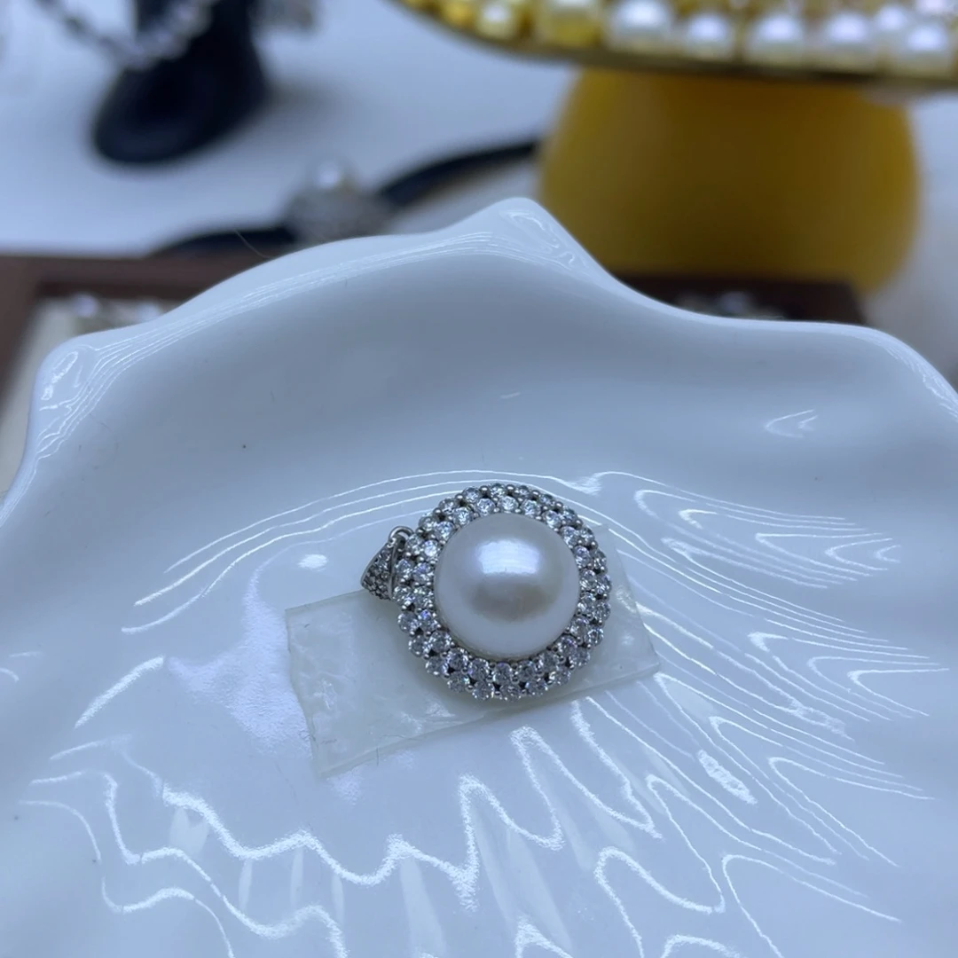 颈饰淡水珍珠银S925镶嵌