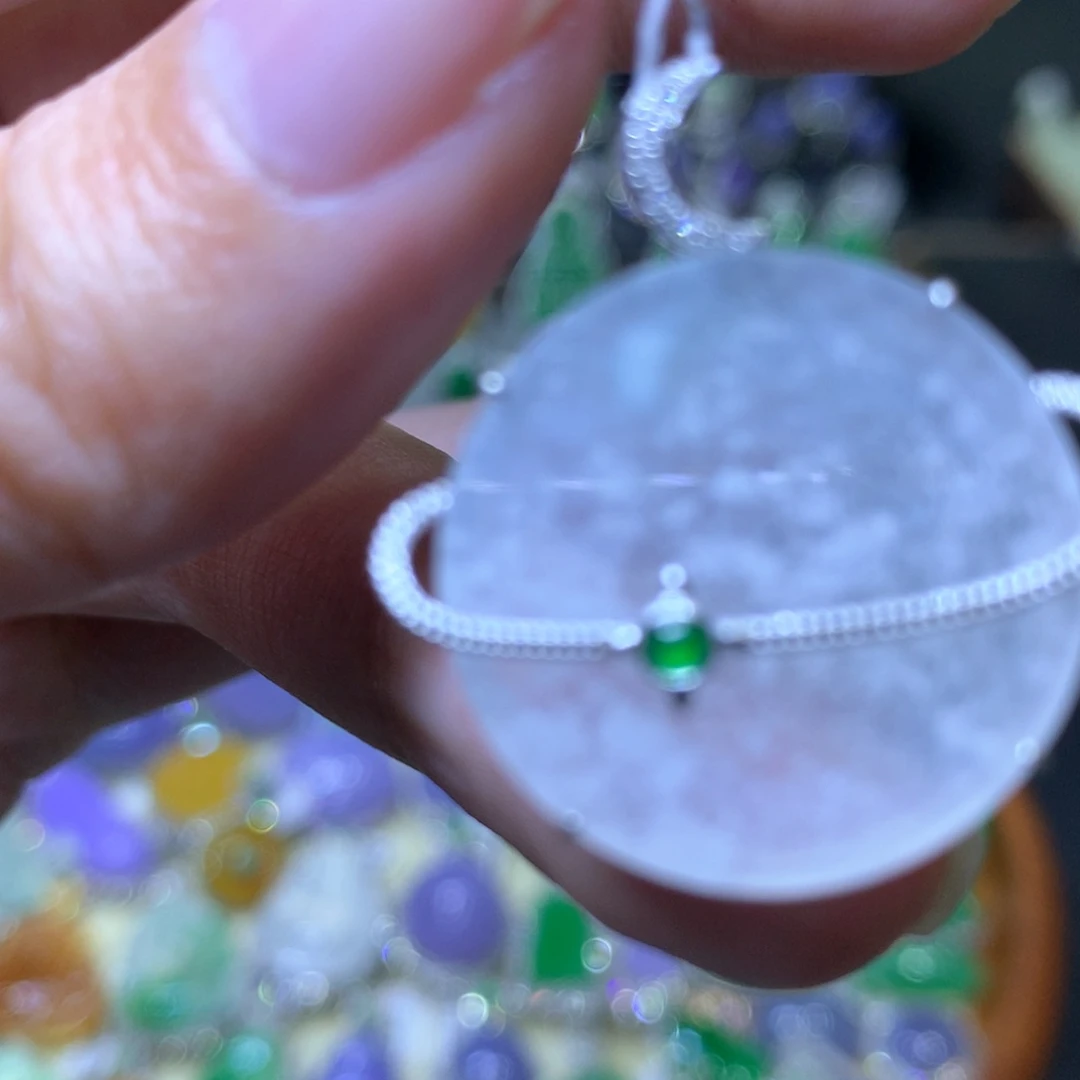 【闪购商品】翡翠颈饰18K金镶嵌翡翠吊坠项链