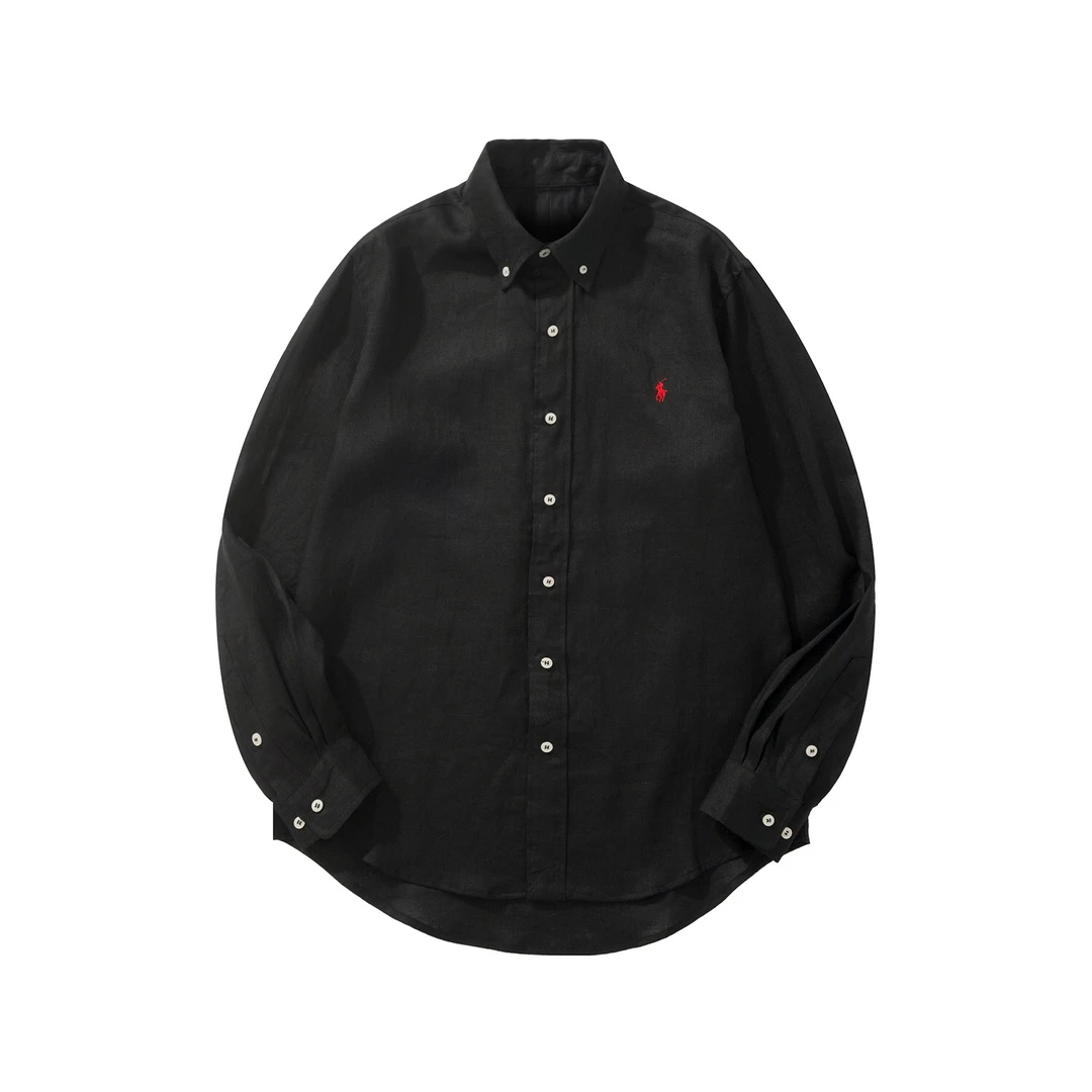 OGOGTIMELESS“RL小马标衬衣亚麻衬衫”经典修身版型