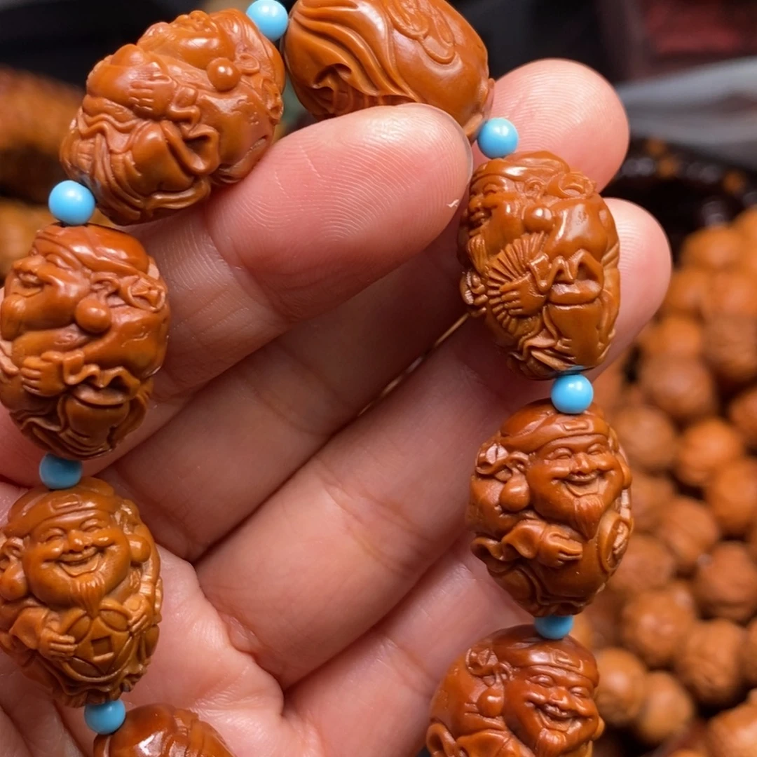 菩提籽类橄榄核雕刻手串手链项链吊坠