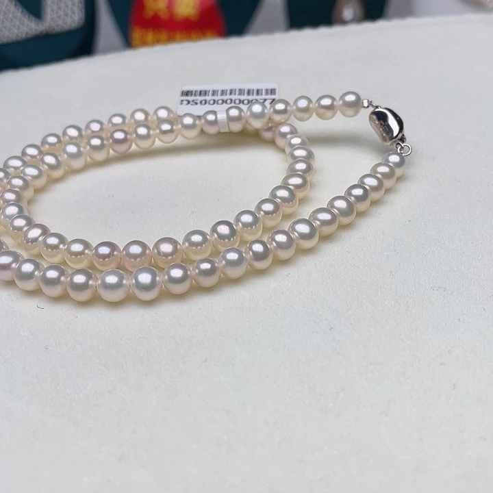 淡水珍珠银S925镶嵌颈饰卡6➕高品极光澳绿➕金属光