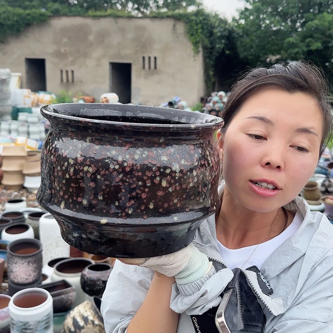 紫砂花盆王嫂花盆0624-234高17口25