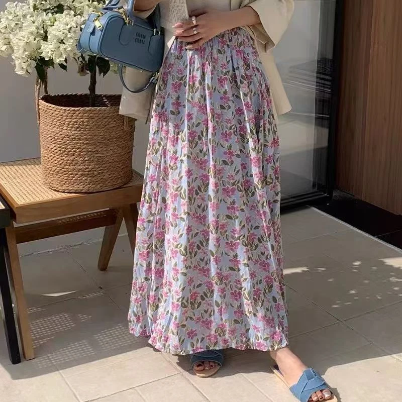 【蜜爷家】法式复古碎花半身裙8137#