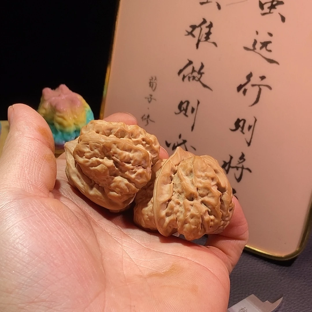 跑***者吊坠文玩核桃蛤蟆头40全品