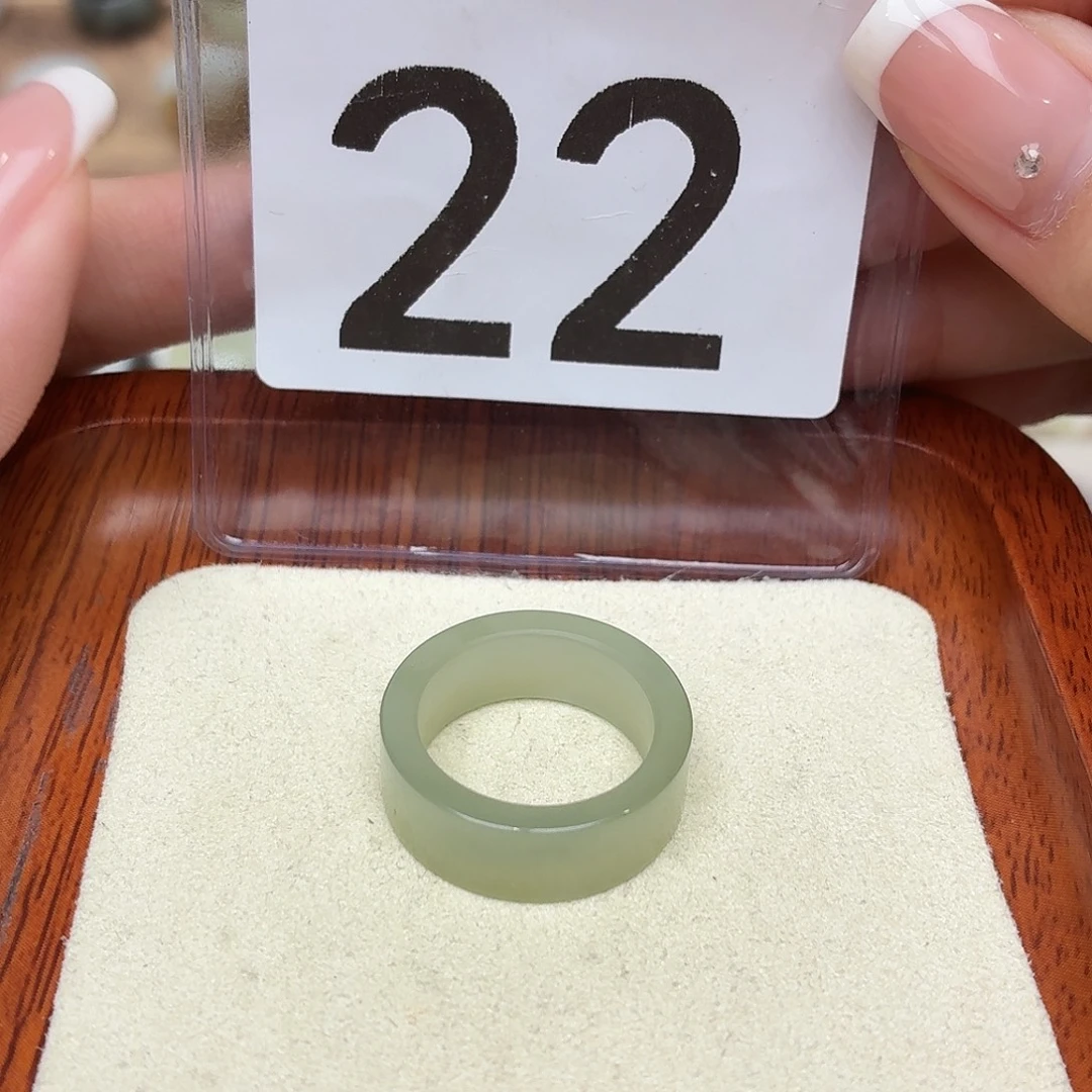 和田玉未镶嵌戒圈15号