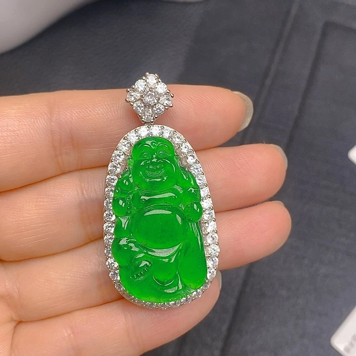 翡翠银S925镶嵌颈饰