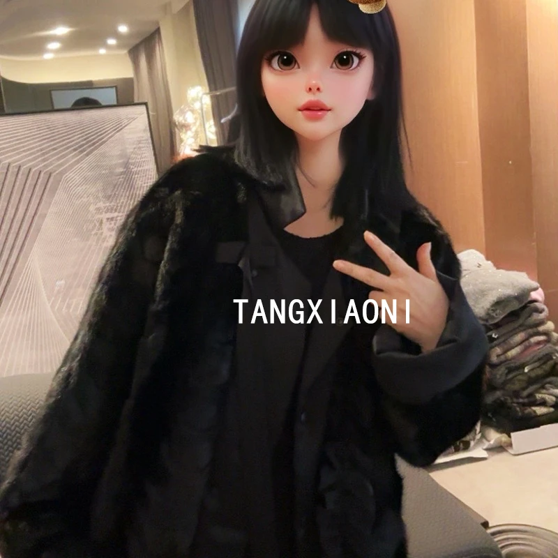 渠道货 全真真韩系木耳绑带草草短外套