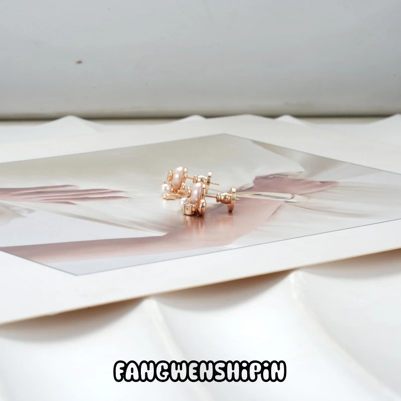 铜合金锆石耳饰 【镀K金】【925银针】耳环3909