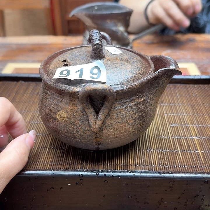 纯手工制作粗陶茶具