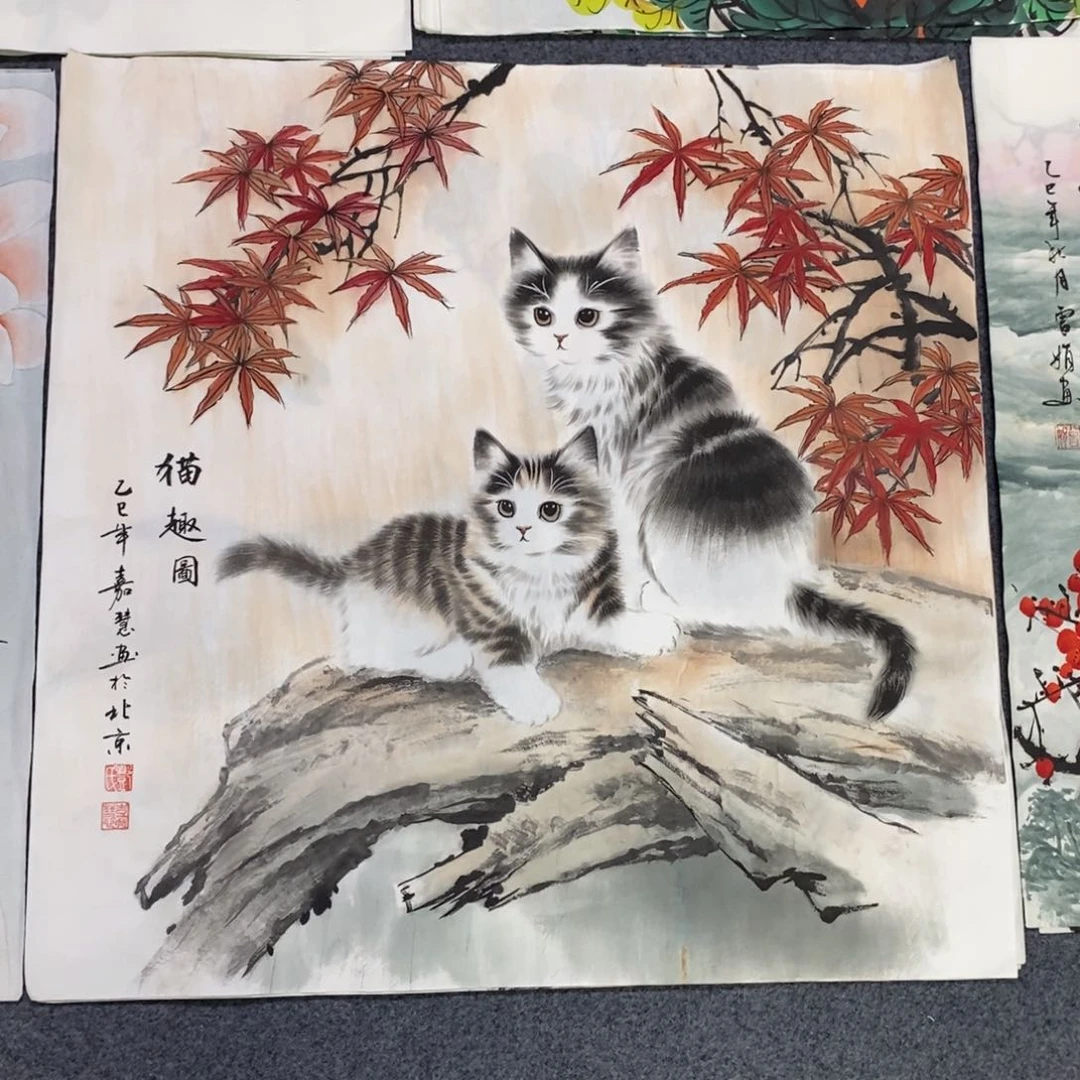 国画小*尺寸70✖️70四尺斗方精品手绘
