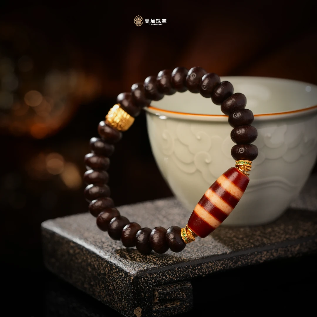 壹加师弟丨手工设计三线药师紫金钵盂手串多样性发一