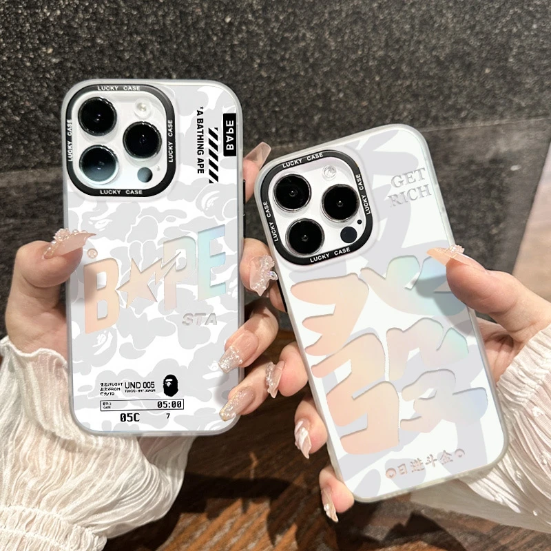 【壳百搭】 适用小米15镭射BPE标签个性镭射渐变创意小众大孔防摔壳