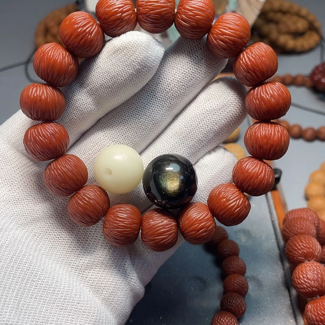 顺***水猴头核桃手串金丝15