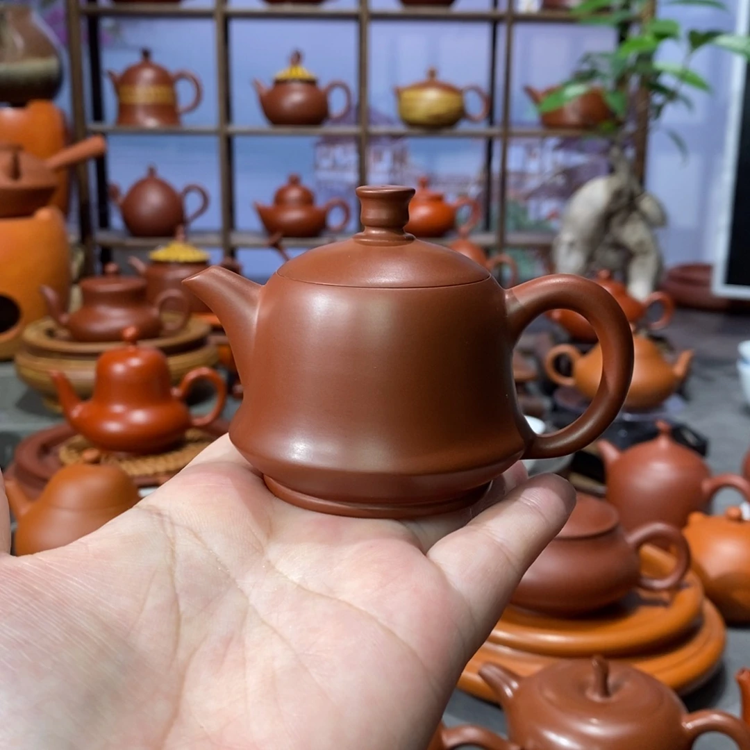 茶壶朱泥章淑煌朱泥小金钟壶78c