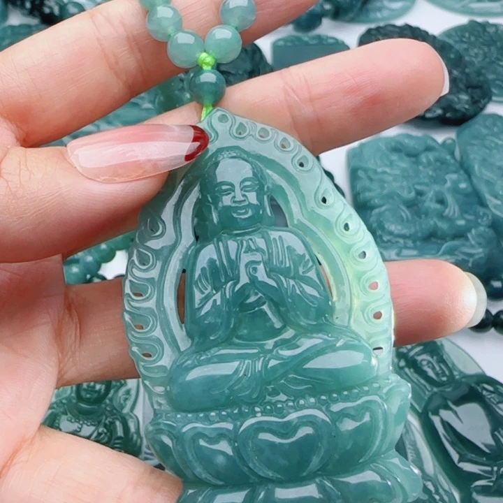 翡翠未镶嵌颈饰多样性发货天然A货翡翠