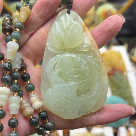 岫玉未镶嵌挂件挂件