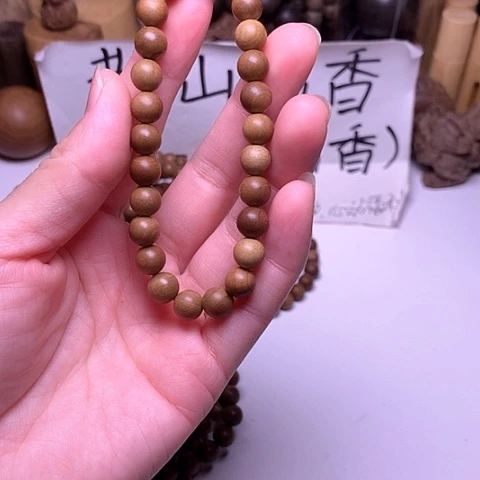檀香木手串/手链檀香黑肉0.8/25单圈顺纹