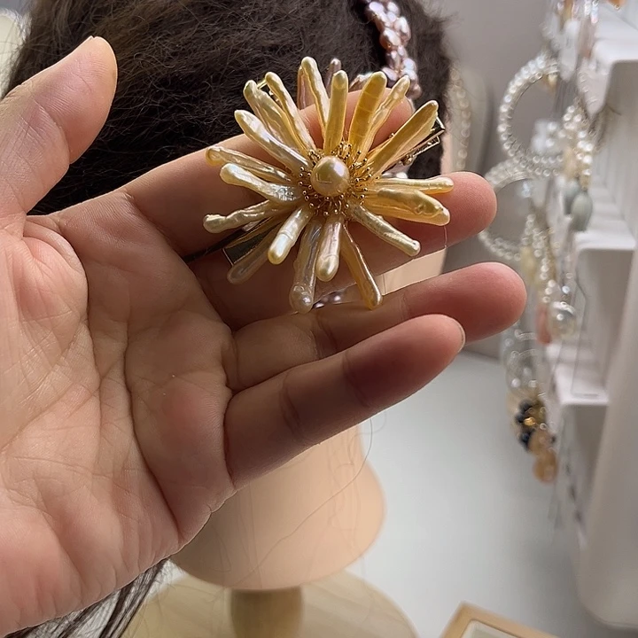 淡水珍珠未镶嵌发夹