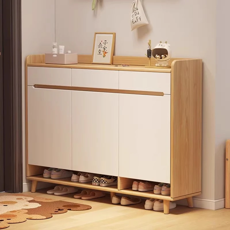 【叁格木家具】鞋柜家用门口室内入户新中式储物柜新款2024爆款大容