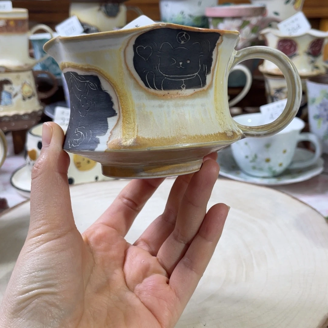 景德镇手工松针釉杯316