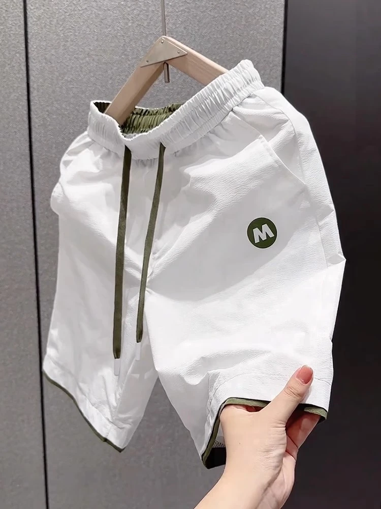 男士夏季薄款裤子2025新款短裤男款欧货中裤潮流透气速干沙滩裤潮