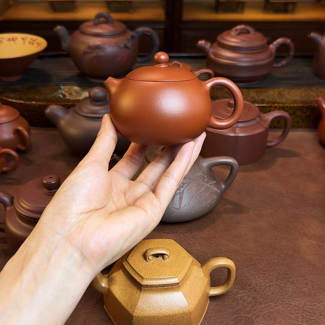 茶壶紫砂西施壶，红泥