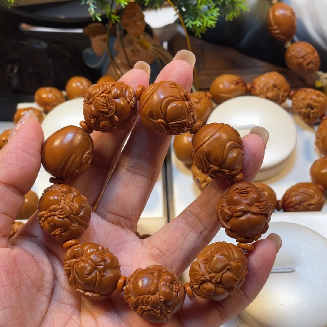 八小弥勒橄榄核手串
