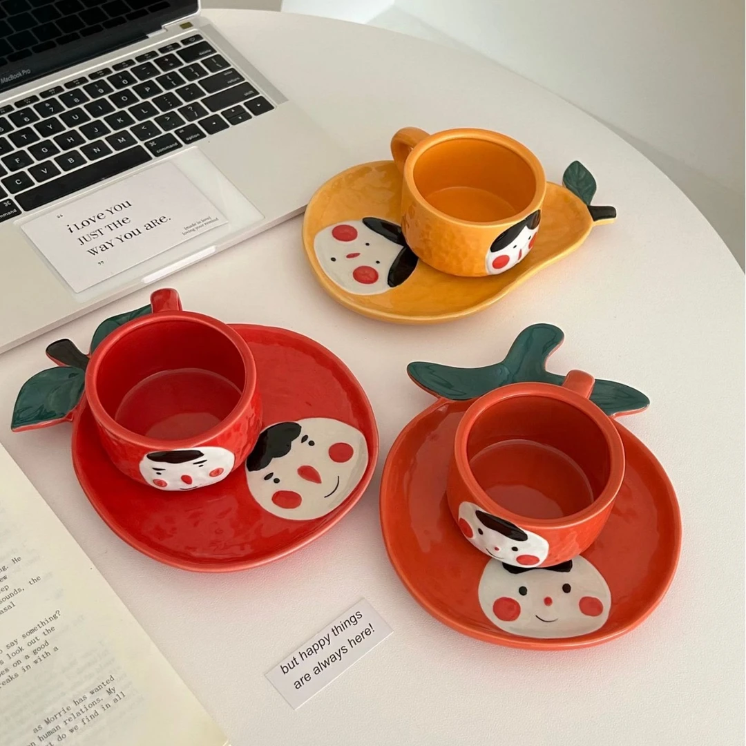 【小圆专享】老板娘清仓见面礼！水果杯碟套装