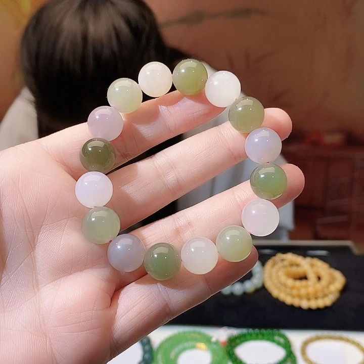 手链未镶嵌和田玉多宝单圈卡12