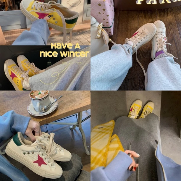 【soso】年末福利｜超吸睛泡菜国星星做旧板鞋脏脏小白鞋